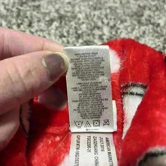 Disney Minnie Mouse Robe Sz 2T 3T 100% Polyester Warm Fleece Length - Picture 7 of 8